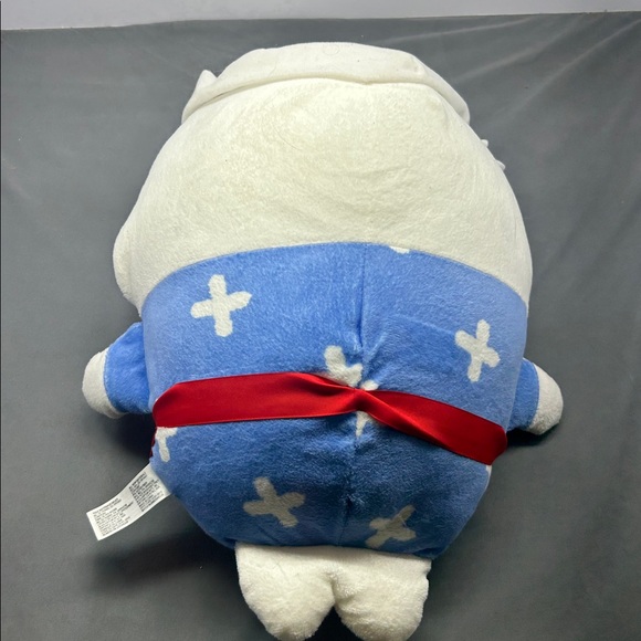 Cute Seal Plush Toy White Blue Kimono Red Sash Kawaii Stuffed Animal Gift - Picture 2 of 5